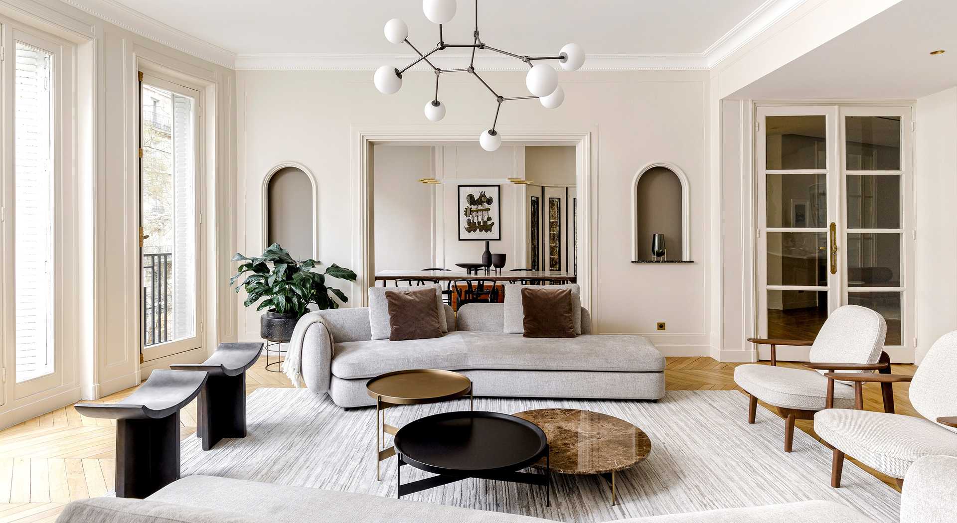 Interior decoration of a living room in Nîmes