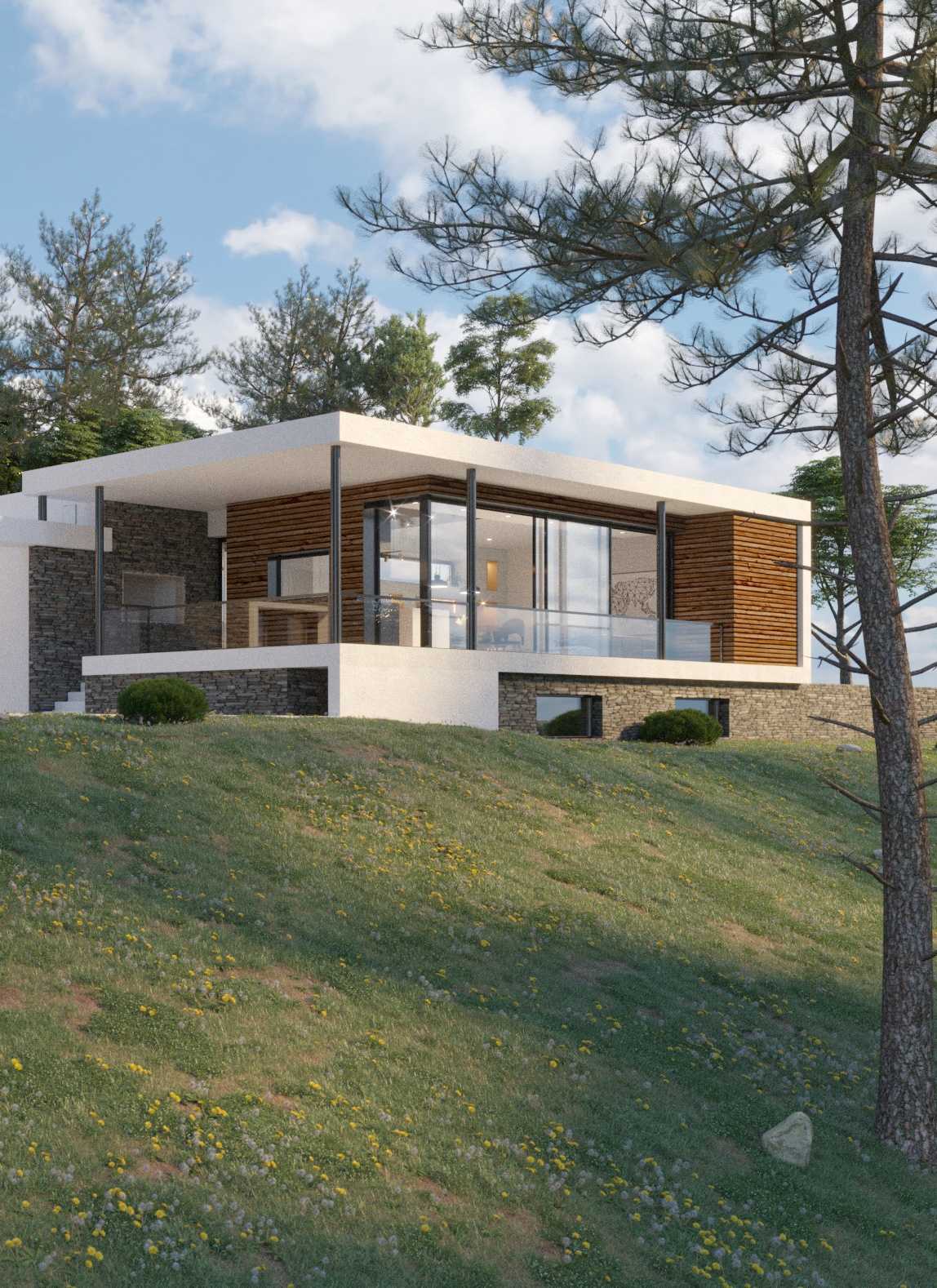 Construction of a contemporary villa by an architect in the Gard