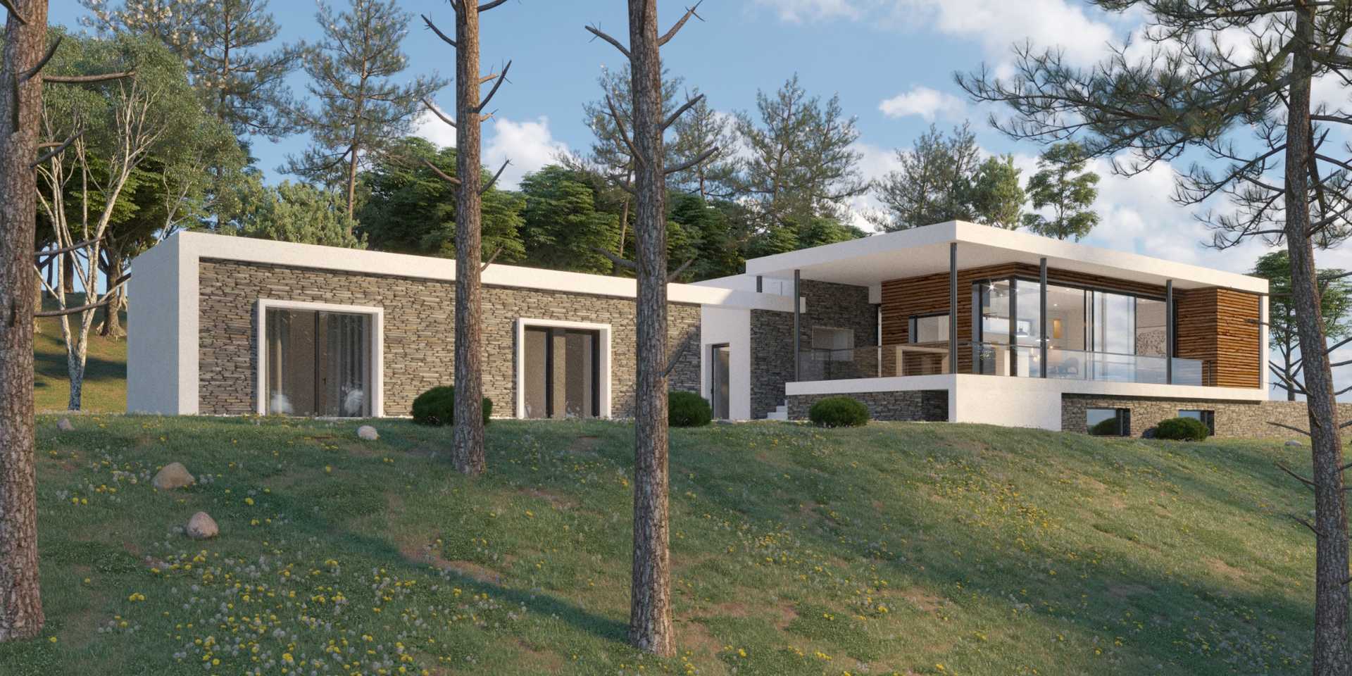 Construction of an architect-designed house in the Vaucluse by an architect